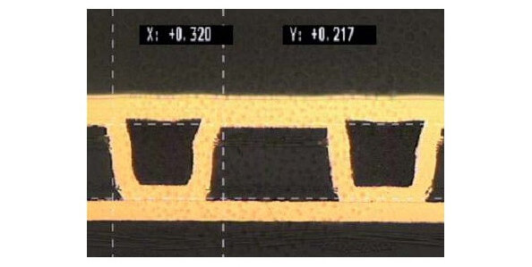 Unimicron HDI Technologie Blind Via filled and capped